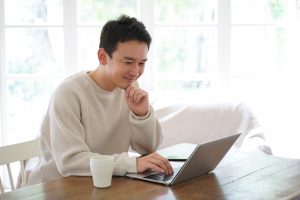 Portrait,Of,An,Asian,Man,Spending,Time,Indoors