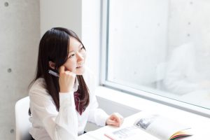 Cute,School,Girl,Studying,In,Class,Room