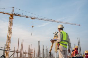 Survey,Engineer,At,Construction,Sitte