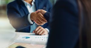 Business,People,,Negotiation,And,Handshake,For,Deal,,Agreement,Or,Partnership