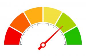 Meter,Gauge,Icon,,Scale,With,Arrow,Vector,Cartoon,On,White