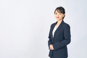 Standing,Female,Business,Person,Standing,With,Smile.